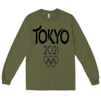 Army Green Olympic RingTokyo 2020 Long Sleeve Tee - artisFamous
