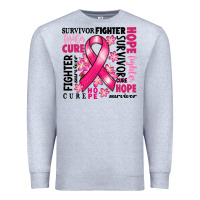 Heather Grey survivor breast cancer ribbon Premium Sweatshirt - RanaPortraitStore