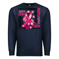 Navy survivor breast cancer ribbon Premium Sweatshirt - RanaPortraitStore