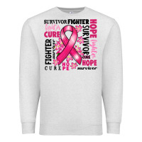 Oatmeal Heather survivor breast cancer ribbon Premium Sweatshirt - RanaPortraitStore