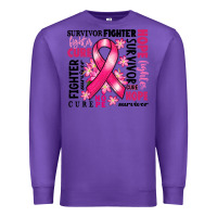 Purple survivor breast cancer ribbon Premium Sweatshirt - RanaPortraitStore