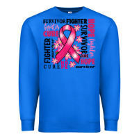 True Royal survivor breast cancer ribbon Premium Sweatshirt - RanaPortraitStore