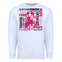 White survivor breast cancer ribbon Premium Sweatshirt - RanaPortraitStore