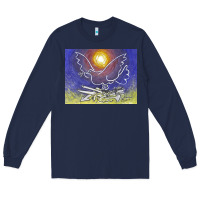 Navy pablo picasso signed & hand Long Sleeve Tee - artisFamous