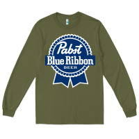 Army Green pabst blue ribbon Long Sleeve Tee - artisFamous