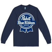 Navy pabst blue ribbon Long Sleeve Tee - artisFamous