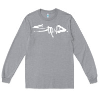 Heather Grey staind Long Sleeve Tee - artisFamous