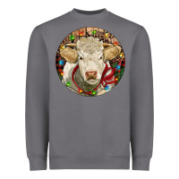 Storm Charolais Heifer Christmas Heavyweight Sweatshirt - RanaPortraitStore