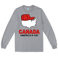 Heather Grey canada america's hat Long Sleeve Tee - artisFamous