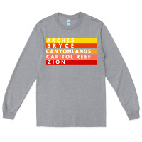Heather Grey utah national parks utah s mighty five souvenir nps moab Long Sleeve Tee - artisFamous