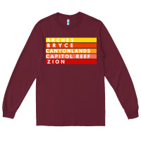 Burgundy utah national parks utah s mighty five souvenir nps moab Long Sleeve Tee - artisFamous