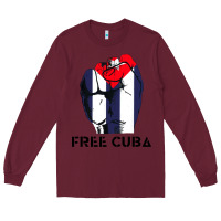 Burgundy free cuba Long Sleeve Tee - artisFamous