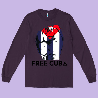 Free Cuba Long Sleeve Tee Designed By Artisfamous