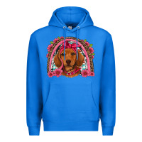 True Royal dachshund puppy floral rainbow Premium Hoodie - Artiststas