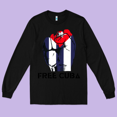 Free Cuba Long Sleeve Tee Designed By Artisfamous