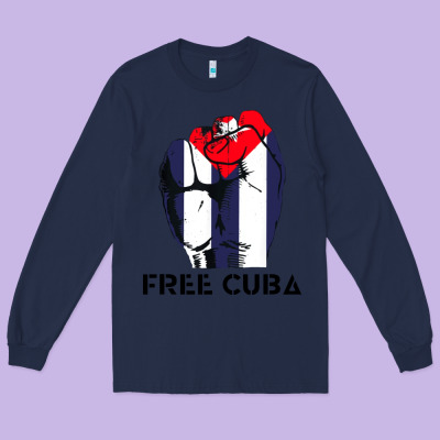 Free Cuba Long Sleeve Tee Designed By Artisfamous