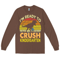 Chestnut i'm ready to crush kindergarten dinosaur back to school kids t shirt Long Sleeve Tee - artisFamous