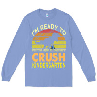 Colony Blue i'm ready to crush kindergarten dinosaur back to school kids t shirt Long Sleeve Tee - artisFamous