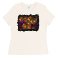 Bone halloween pumpkin background Ladies Tee - BundleAndBundleShop