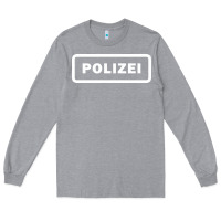 Heather Grey polizei Long Sleeve Tee - artisFamous