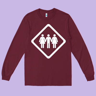 Threesome Long Sleeve Tee Designed By Artisfamous