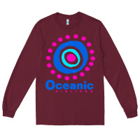 Burgundy lost oceanic airlines Long Sleeve Tee - artisFamous