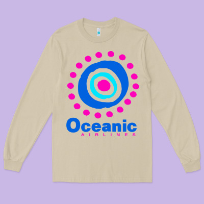 Lost Oceanic Airlines Long Sleeve Tee Designed By Artisfamous
