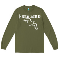 Army Green lynyrd skynard free bird ronnie van zant Long Sleeve Tee - artisFamous