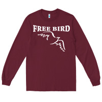 Burgundy lynyrd skynard free bird ronnie van zant Long Sleeve Tee - artisFamous