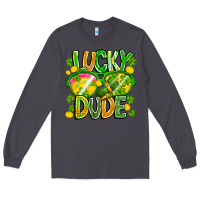 Smoke Lucky Dude Long Sleeve Tee - CowhideDigitalArt