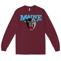 Burgundy maine black bears premier Long Sleeve Tee - artisFamous