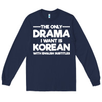 Navy korean drama k drama korean Long Sleeve Tee - artisFamous