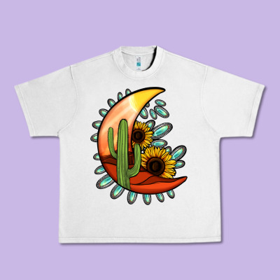 Turquoise Desert Moon Urban Heavy Tee Designed By Jasminsmagicworld