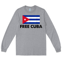 Heather Grey free cuba  sos cuba cuba pride nuestra cuba Long Sleeve Tee - artisFamous