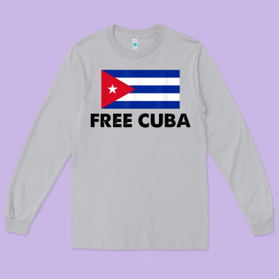 Free Cuba  Sos Cuba Cuba Pride Nuestra Cuba Long Sleeve Tee Designed By Artisfamous