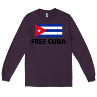 Plum free cuba  sos cuba cuba pride nuestra cuba Long Sleeve Tee - artisFamous