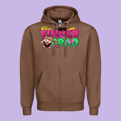 Miss Kinder Grad Zipper Hoodie Designed By Ranaportraitstore