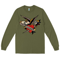 Army Green sailor jerry tattoo art military mermaid Long Sleeve Tee - artisFamous
