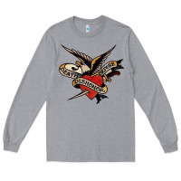 Heather Grey sailor jerry tattoo art military mermaid Long Sleeve Tee - artisFamous