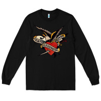 Black sailor jerry tattoo art military mermaid Long Sleeve Tee - artisFamous