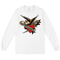 White sailor jerry tattoo art military mermaid Long Sleeve Tee - artisFamous