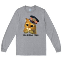 Heather Grey cat tama train station master Long Sleeve Tee - artisFamous