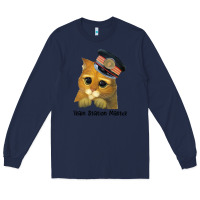 Navy cat tama train station master Long Sleeve Tee - artisFamous
