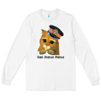 White cat tama train station master Long Sleeve Tee - artisFamous