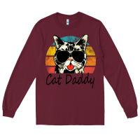 Burgundy cat daddy vintage Long Sleeve Tee - artisFamous