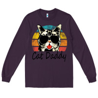 Plum cat daddy vintage Long Sleeve Tee - artisFamous