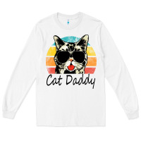 White cat daddy vintage Long Sleeve Tee - artisFamous