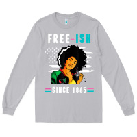 Moon Dust juneteenth free ish since 1865 black Long Sleeve Tee - artisFamous
