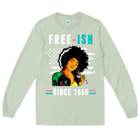 Matcha juneteenth free ish since 1865 black Long Sleeve Tee - artisFamous