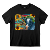 Black Cow Serape Just a Little Moody Heavy Core Tee - CowCowDesign
